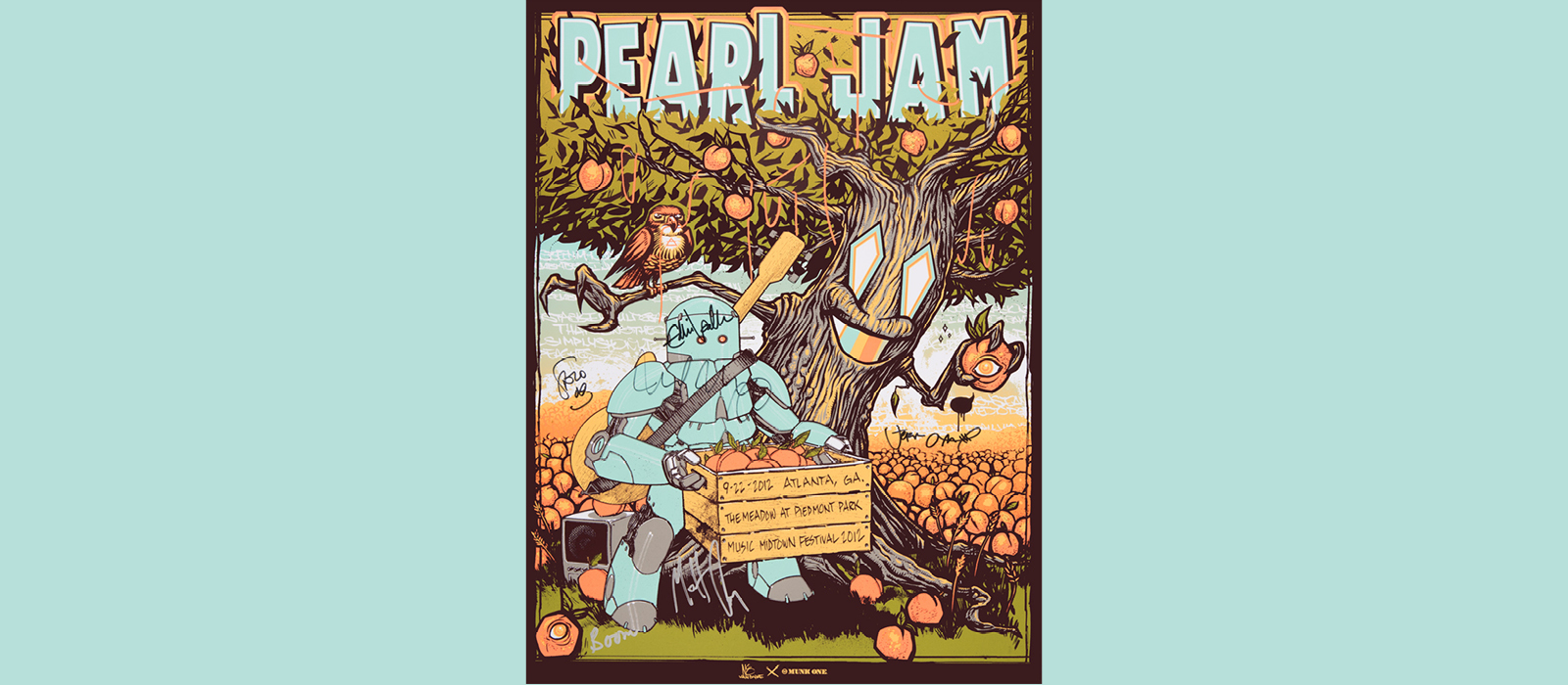 Pearl Jam - AUCTION: SIGNED LIMITED-EDITION POSTER FROM PJ'S 2012