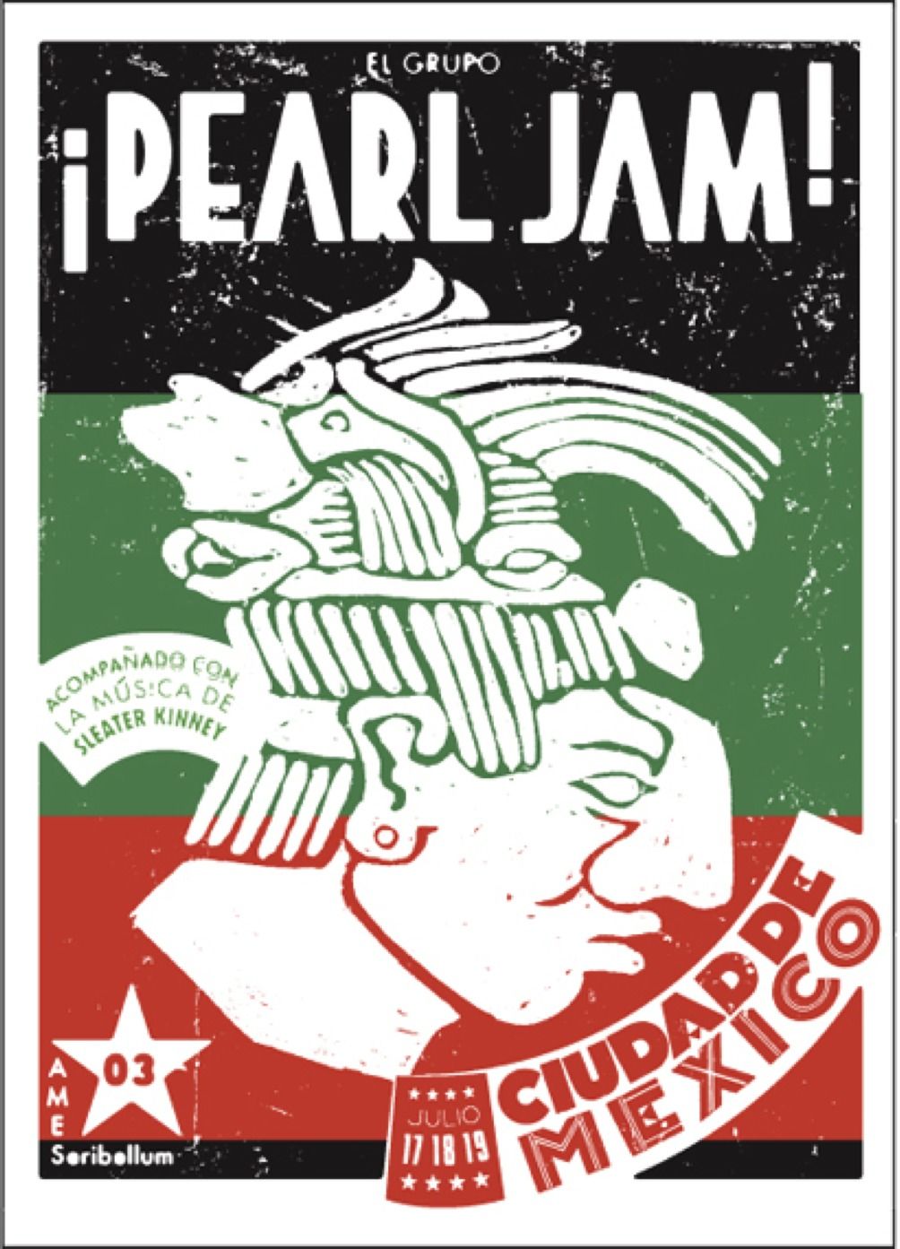 Pearl Jam / Tour 2003 ポスター（ポスターフレーム付） Pearl Jam 2003 Japan Concert Poster – Ames Bros